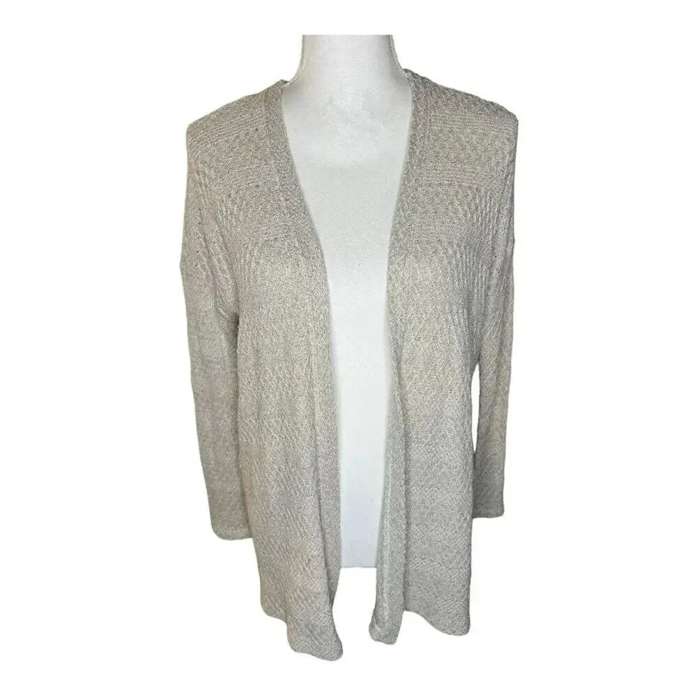 American Eagle Outfitters Size‎ XS Oatmeal Colored Open Front Knit Cardigan